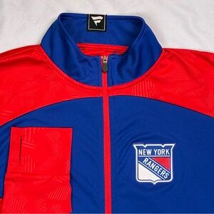 NY Rangers 1/2 Zip Fanatics Performance Pullover Women’s Size Large Blue Red NHL